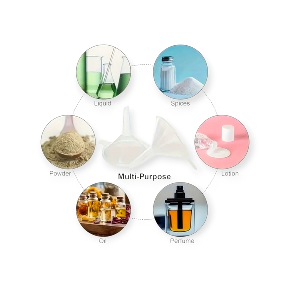 (BUY NOW)10pcs Mini Funnel, Multifunctional Transparent Plastic, NEW - Picture 3 of 5